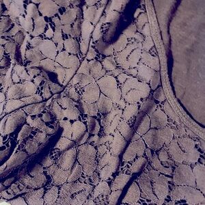 Navy lace short  sleeve shirt in good condition.